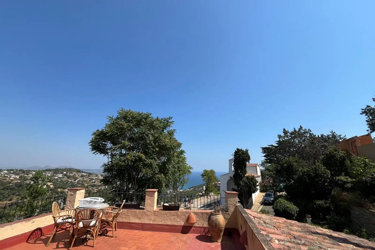 Terrasse von Einfamilien-Reihenhaus zum Verkauf in Begur mit Terrasse und Balkon