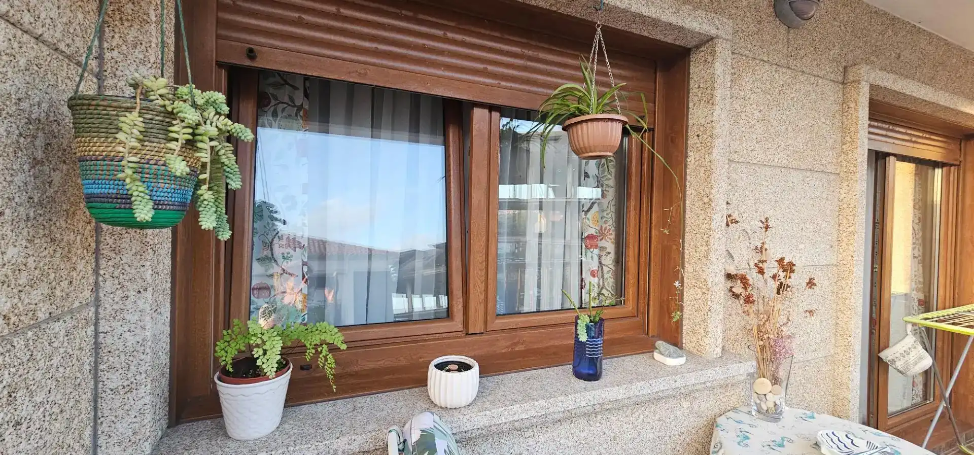 Terrasse von Wohnungen zur Miete in Sanxenxo mit Möbliert, Ofen und Waschmaschine