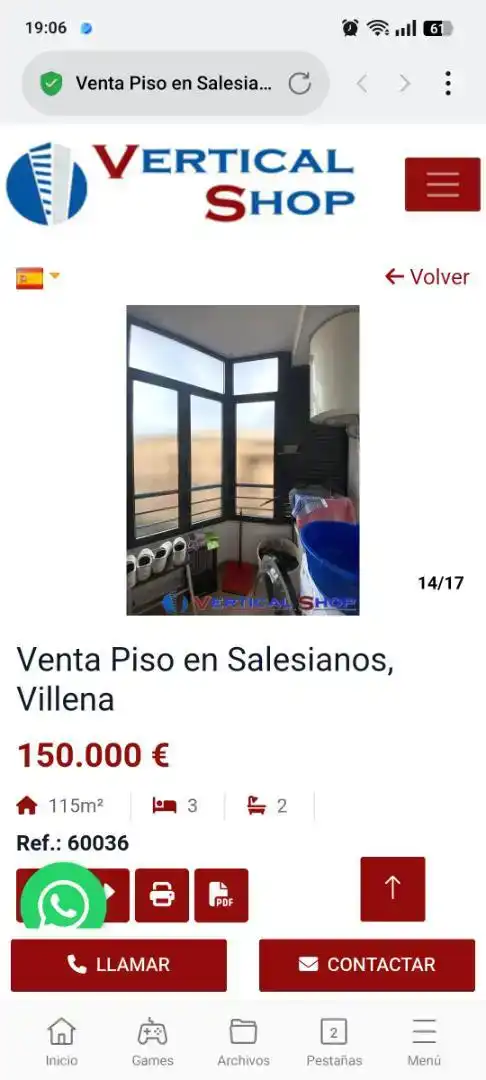 Terrassa de Pis en venda en Villena amb Balcó