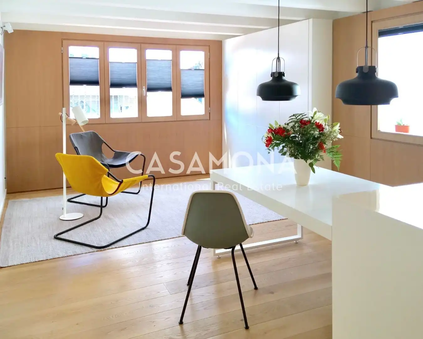 Esszimmer von Wohnungen zum Verkauf in Barcelona mit Klimaanlage und Terrasse