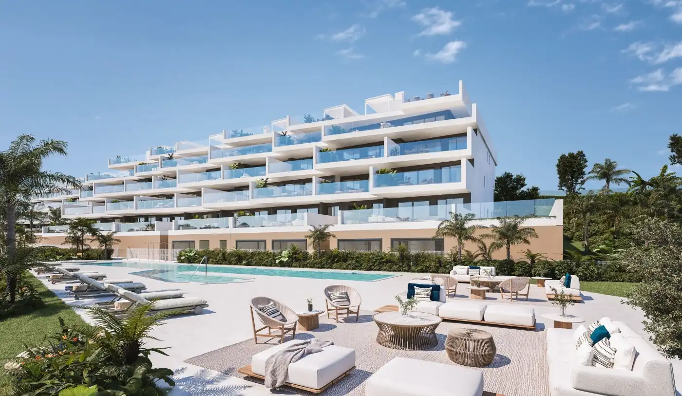 Terrassa de Apartament en venda en Manilva amb Aire condicionat, Calefacció i Jardí privat