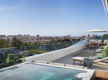 Àtic amb piscina en venda a Los Boliches