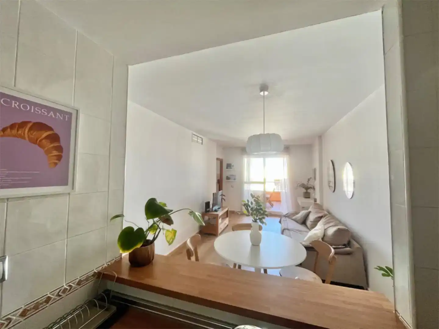 Living room of Flat for sale in Mojácar  with Air Conditioner, Private garden and Parquet flooring