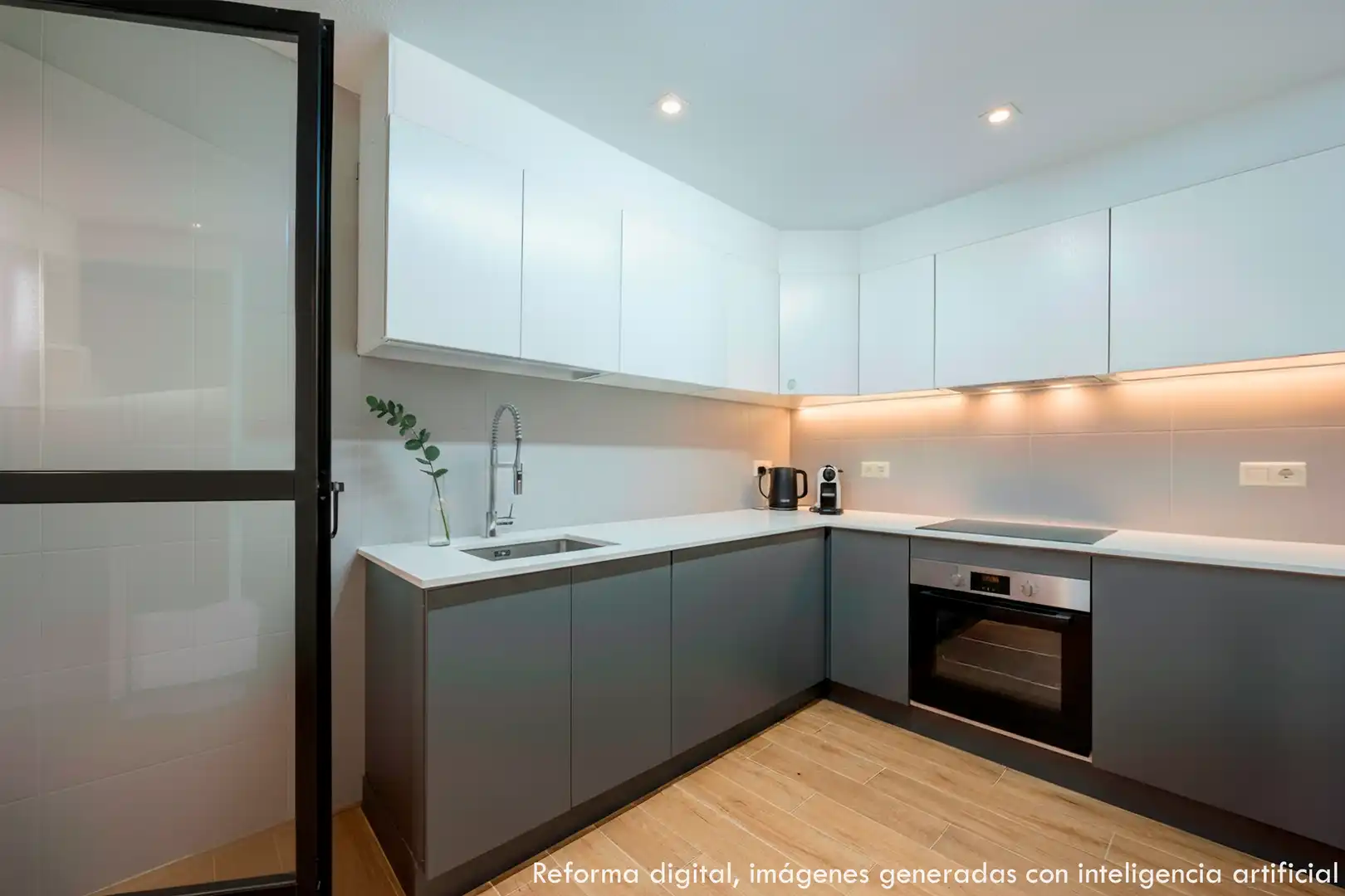 Cocina de Apartamento en venta en Villajoyosa / La Vila Joiosa con Piscina, Amueblado y Piscina comunitaria