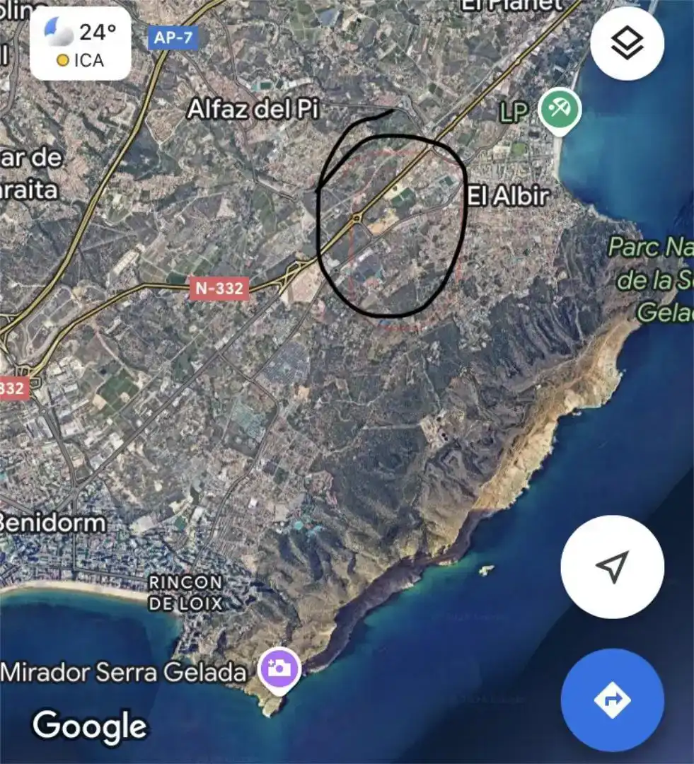 Finca rústica en venda en Benidorm