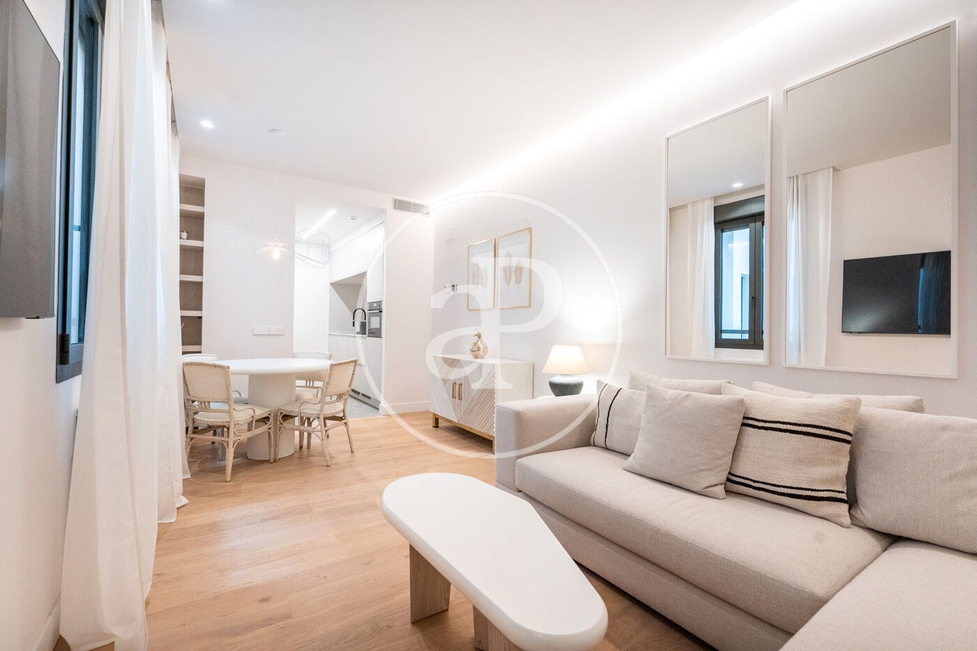 Living room of Flat to rent in  Madrid Capital  with Air Conditioner, Heating and Terrace