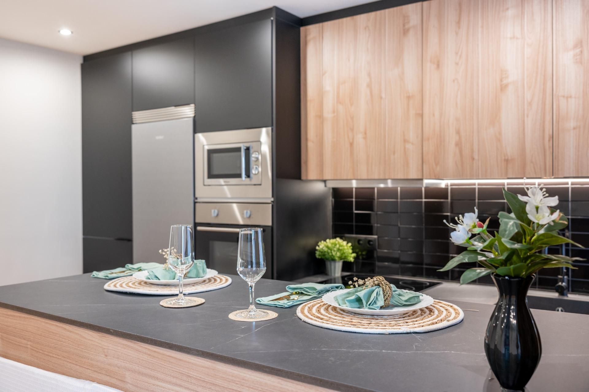 Kitchen of Flat for sale in Langreo  with Heating, Parquet flooring and Storage room
