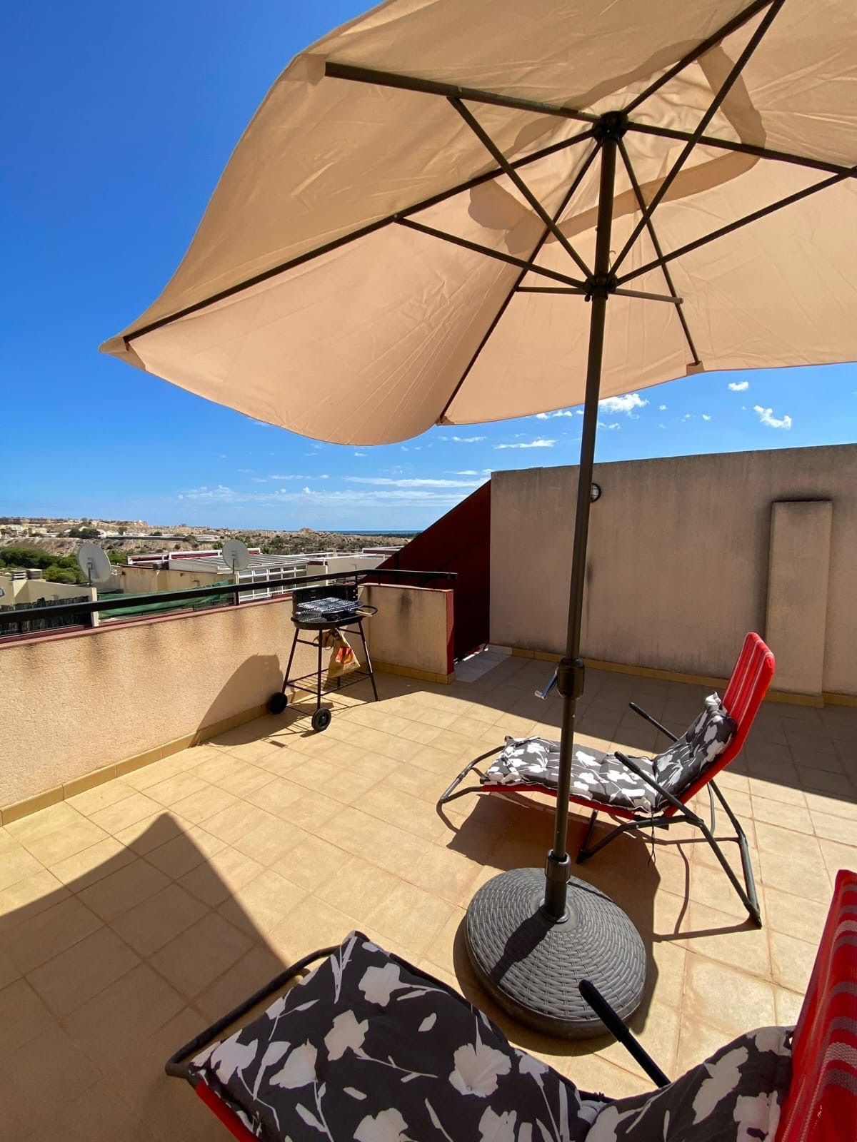 Terrasse von Dachboden miete in San Fulgencio mit Klimaanlage, Heizung und Terrasse
