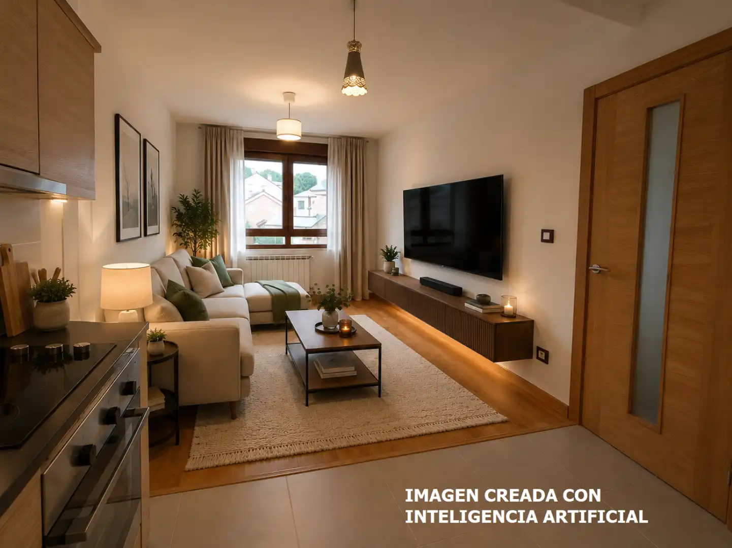 Wohnzimmer von Wohnung zum Verkauf in Castañeda mit Heizung, Parkett und Abstellraum
