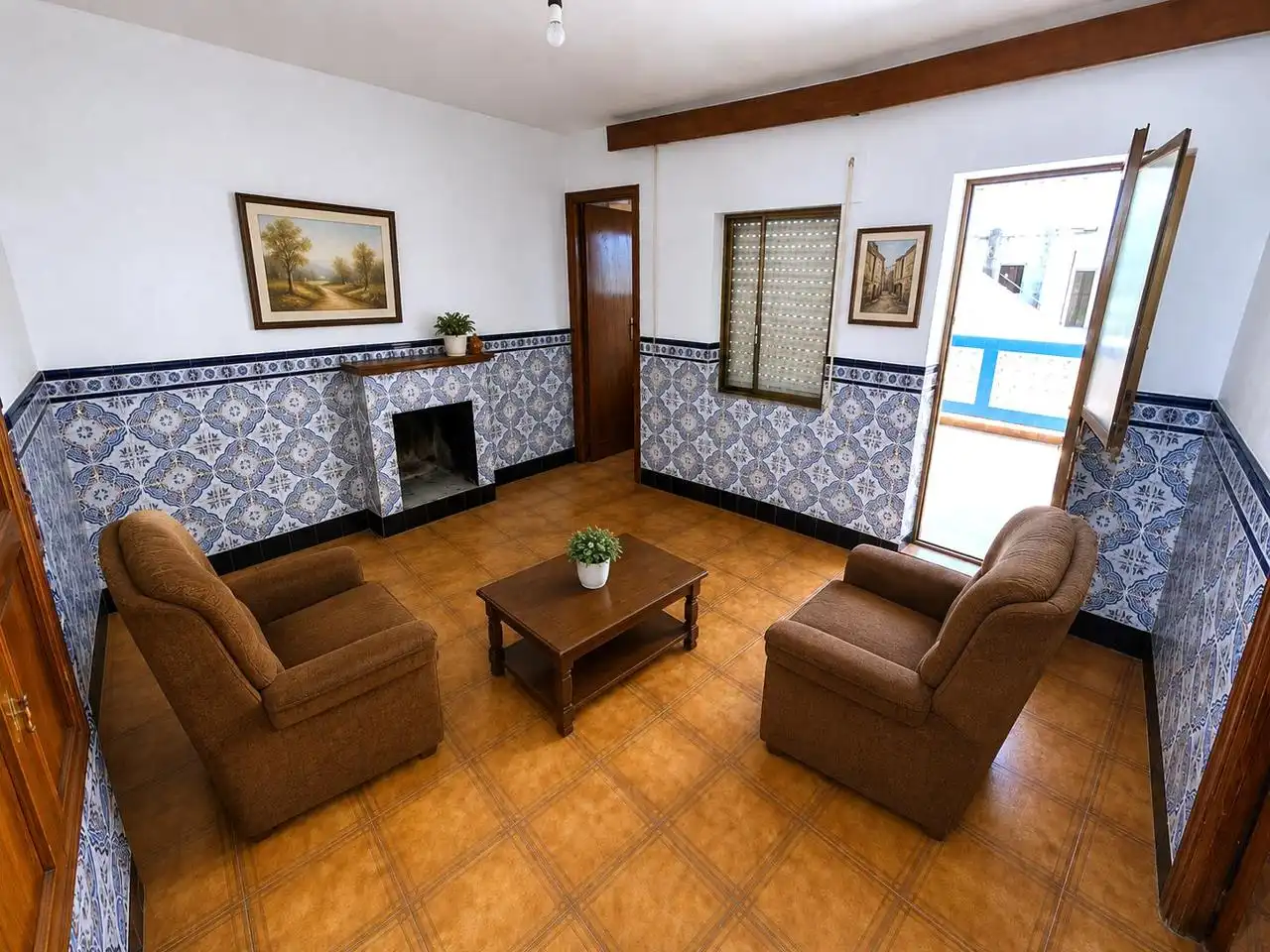 Sala de estar de Casa o chalet en venta en La Zarza (Badajoz) con Terraza
