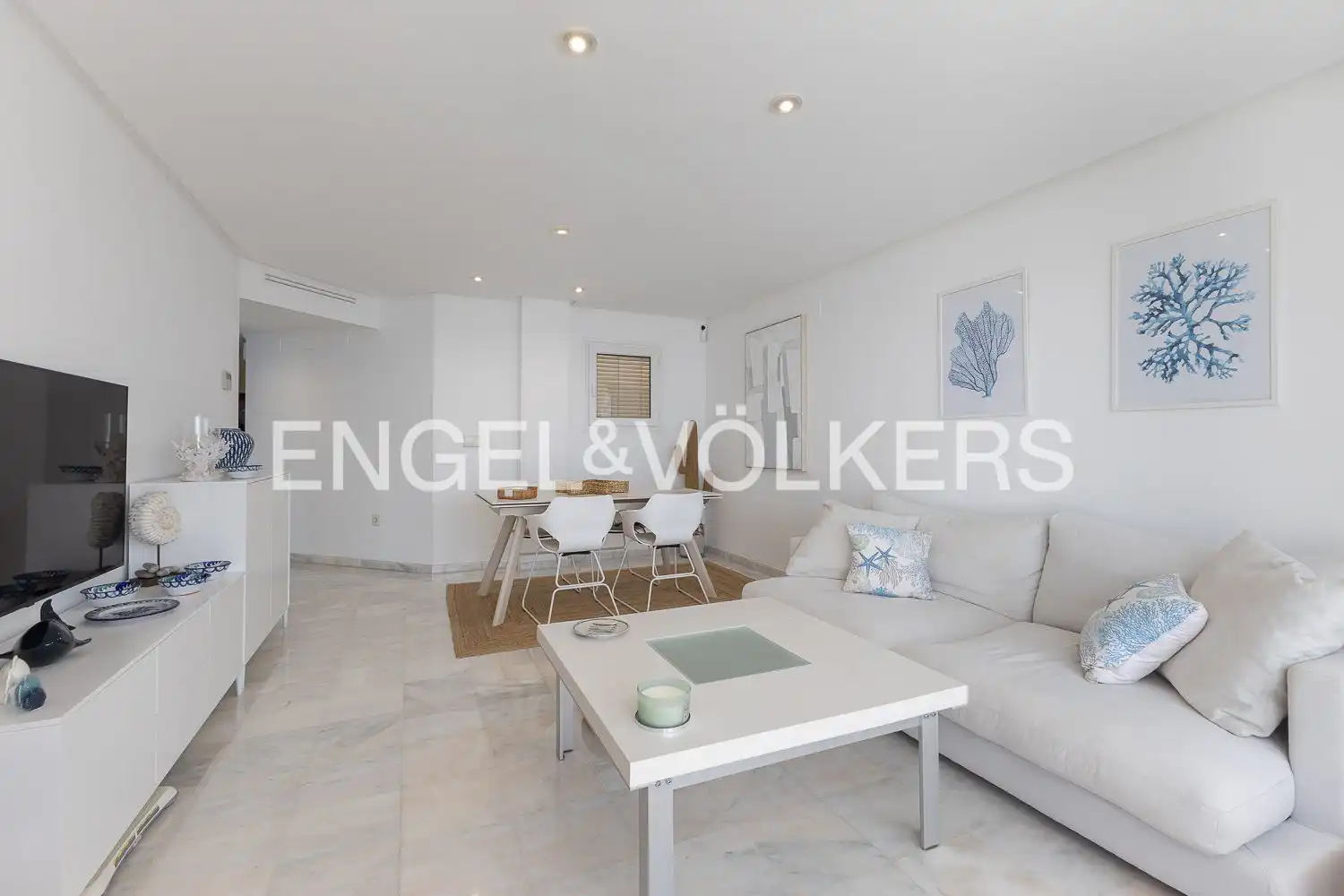 Sala de estar de Piso de alquiler en Altea con Aire acondicionado, Calefacción y Jardín privado
