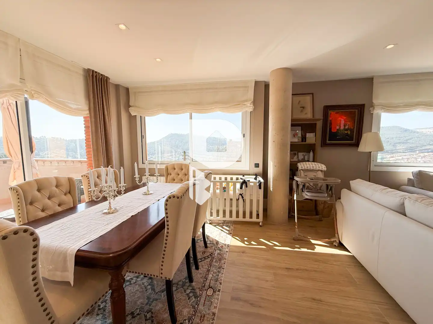 Comedor de Casa o chalet de alquiler en Vallirana con Aire acondicionado, Calefacción y Jardín privado
