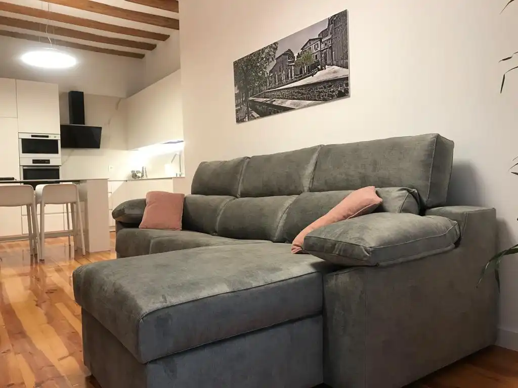 Sala de estar de Apartamento de alquiler en  Pamplona / Iruña con Calefacción, Amueblado y Horno