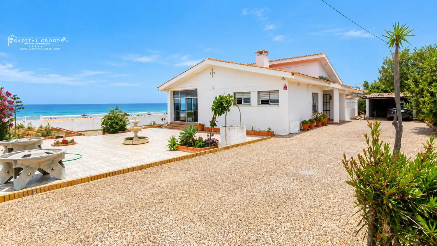 Exterior view of Houses for sale in Punta Umbría  with Private garden, Terrace and Furnished