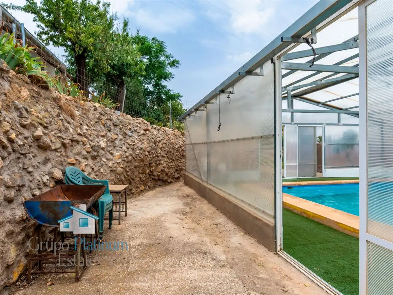 Terraza de Casa o chalet en venta en Huéneja con Jardín privado, Trastero y Piscina
