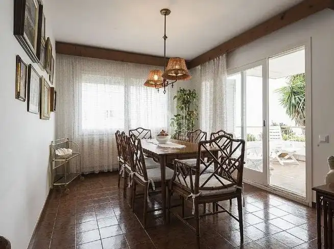 Dining room of Flat for sale in Caldes d'Estrac  with Air Conditioner, Heating and Private garden