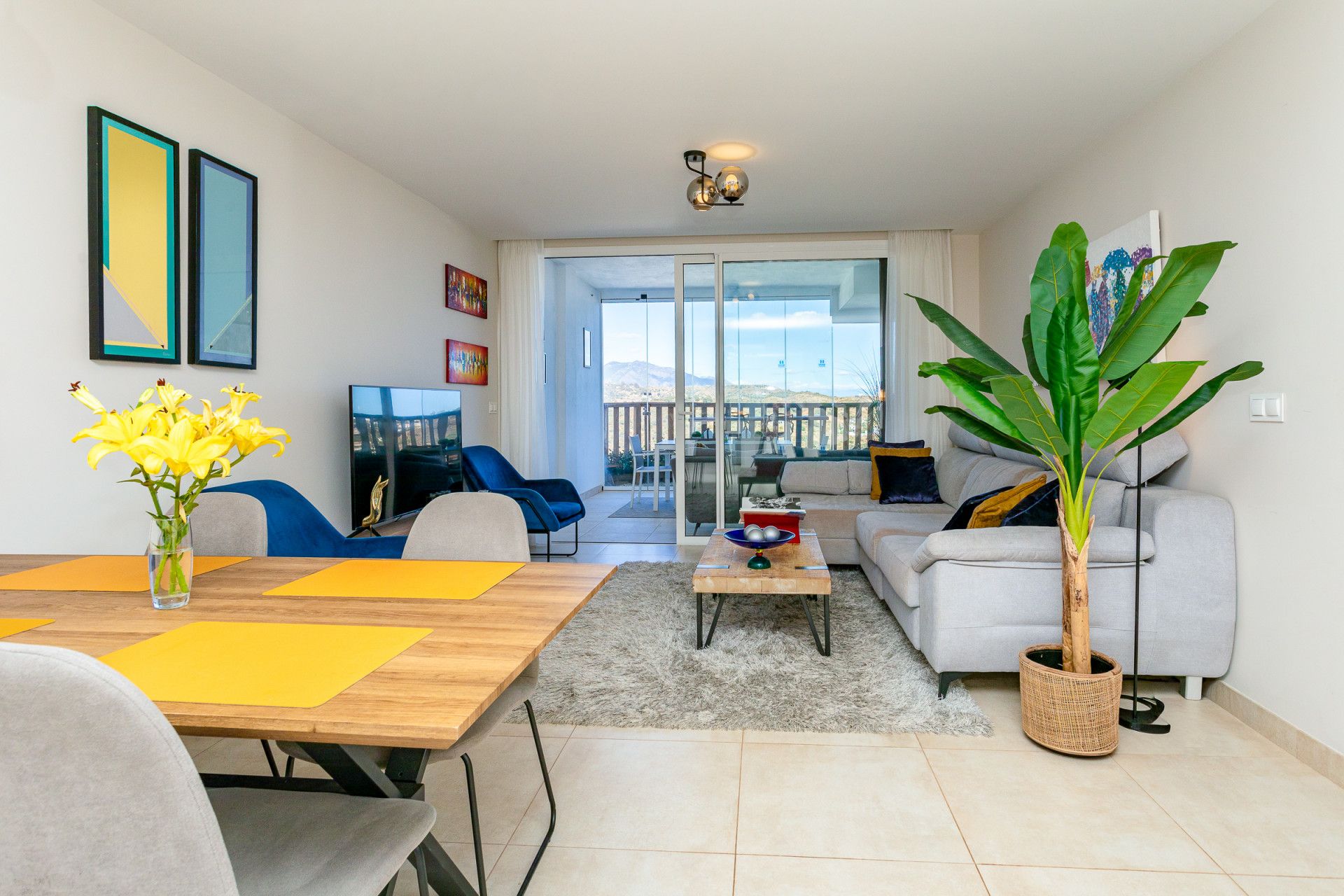Living room of Planta baja for sale in Mijas  with Air Conditioner, Private garden and Terrace