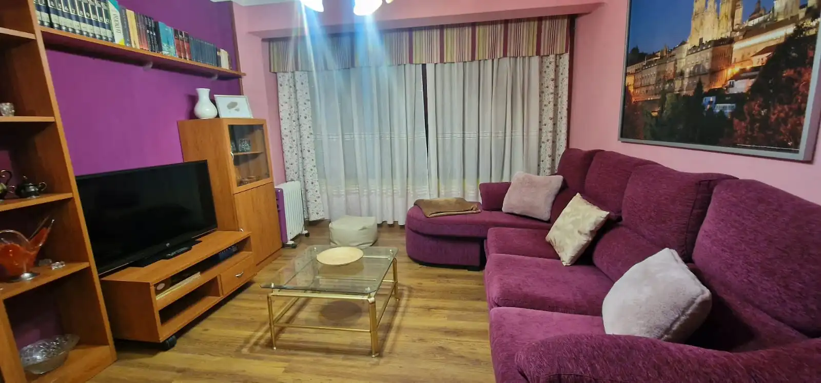 Living room of Flat for rent in Ferrol  with Furnished