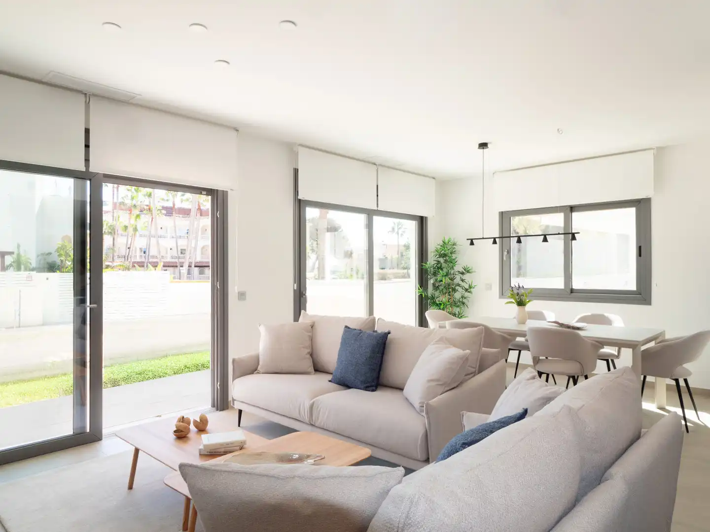 Sala de estar de Dúplex en venta en Ses Salines con Aire acondicionado, Jardín privado y Terraza