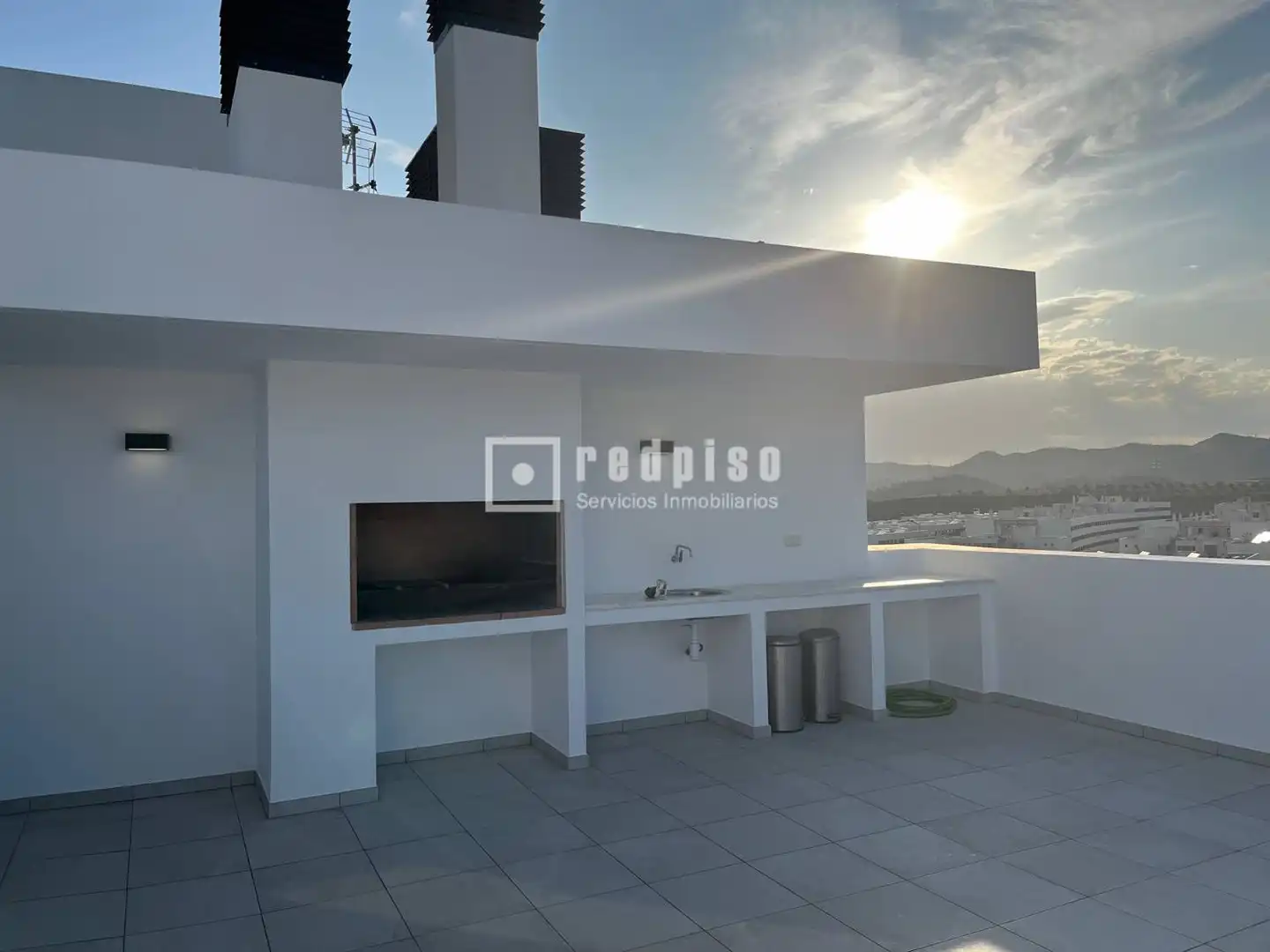 Terrasse von Dachboden zur Miete in Málaga mit Klimaanlage, Privatgarten und Terrasse