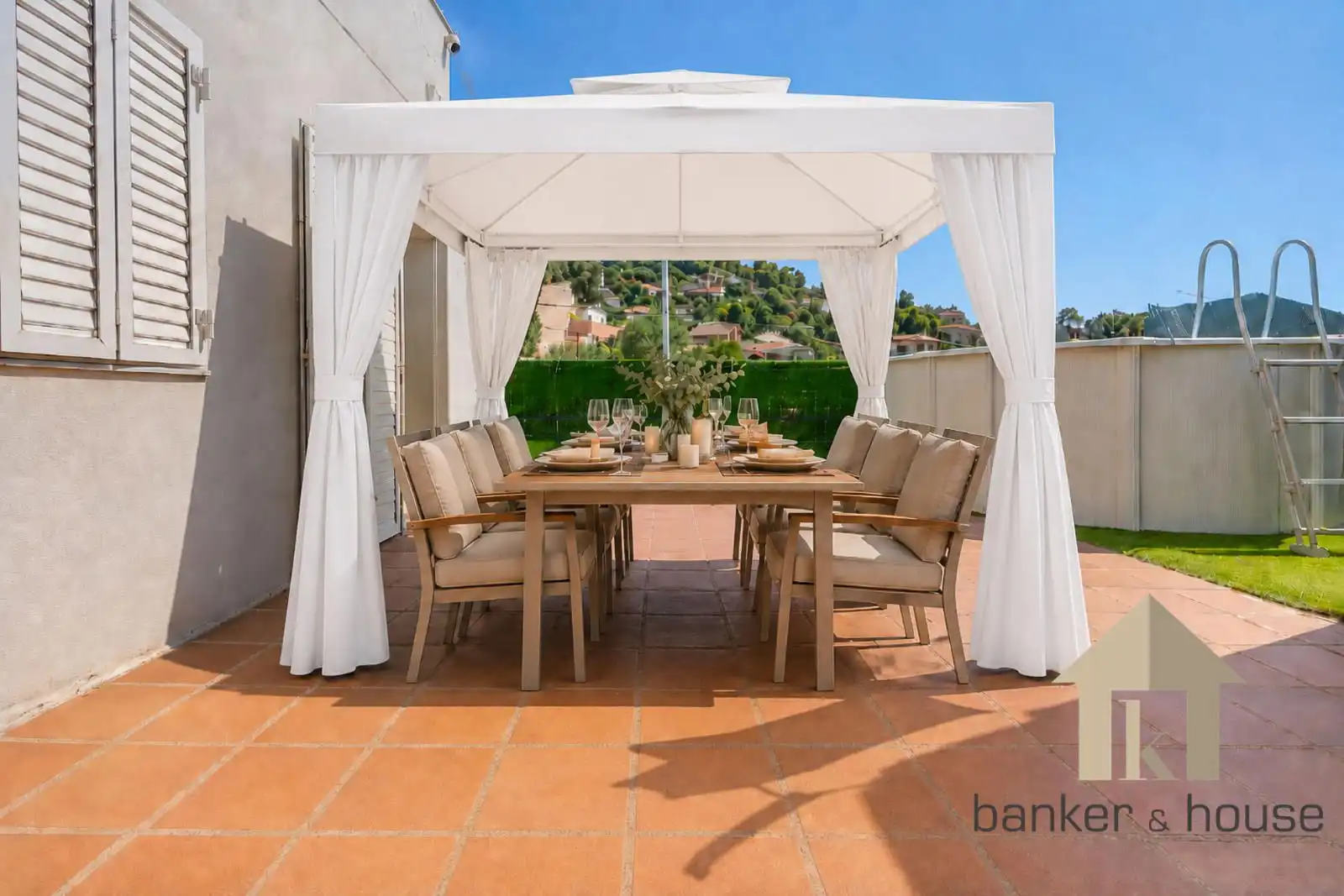 Terraza de Casa adosada en venta en Cerdanyola del Vallès con Aire acondicionado, Jardín privado y Terraza