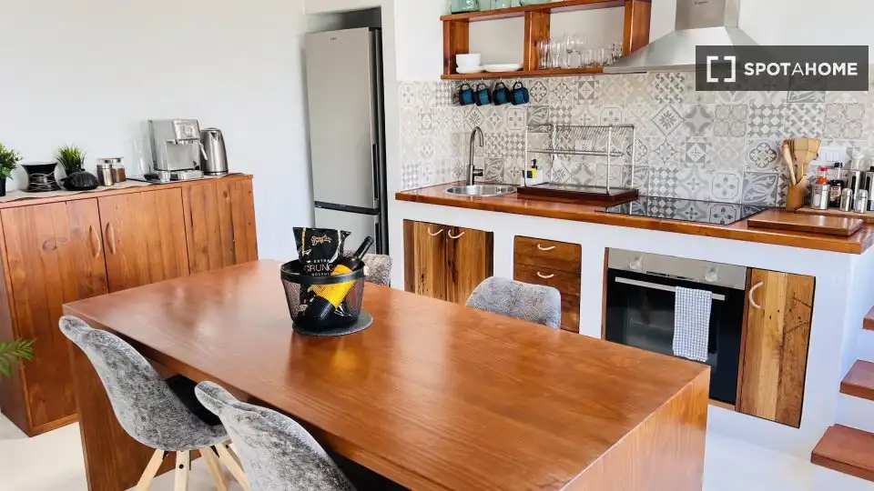 Küche von Wohnungen zur untervermieten in Teguise mit Klimaanlage, Terrasse und Möbliert