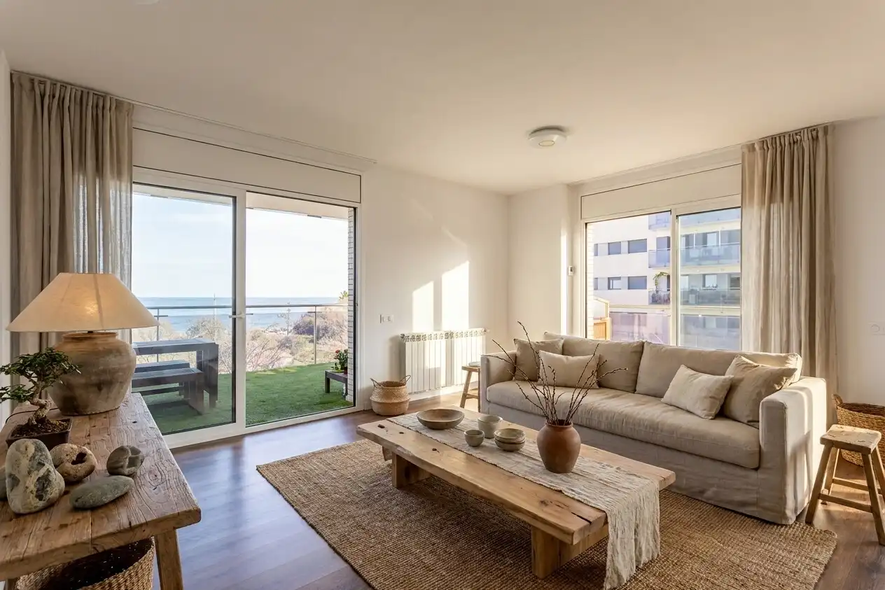 Living room of Apartments for sale in Mataró  with Air Conditioner, Heating and Parquet flooring