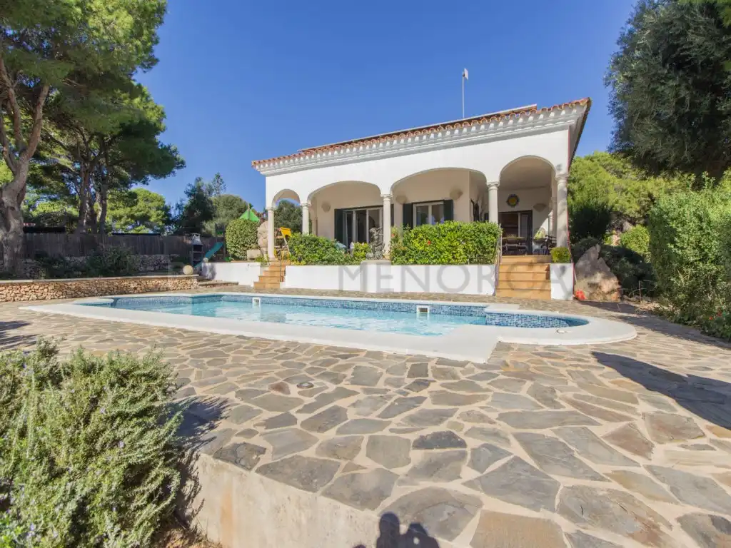 Vista exterior de Casa o chalet en venta en Sant Lluís con Calefacción, Jardín privado y Piscina