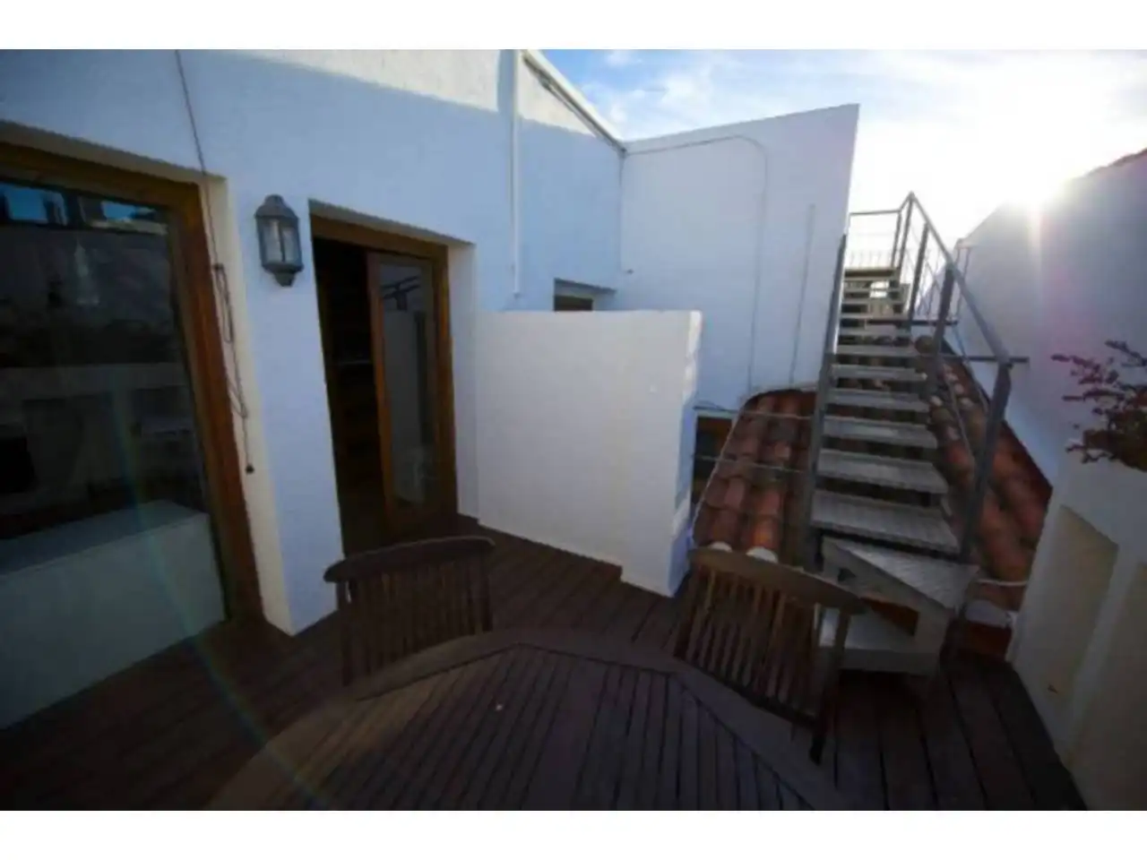 Terrasse von Dachboden zur Miete in San Rafael del Río mit Klimaanlage, Heizung und Parkett