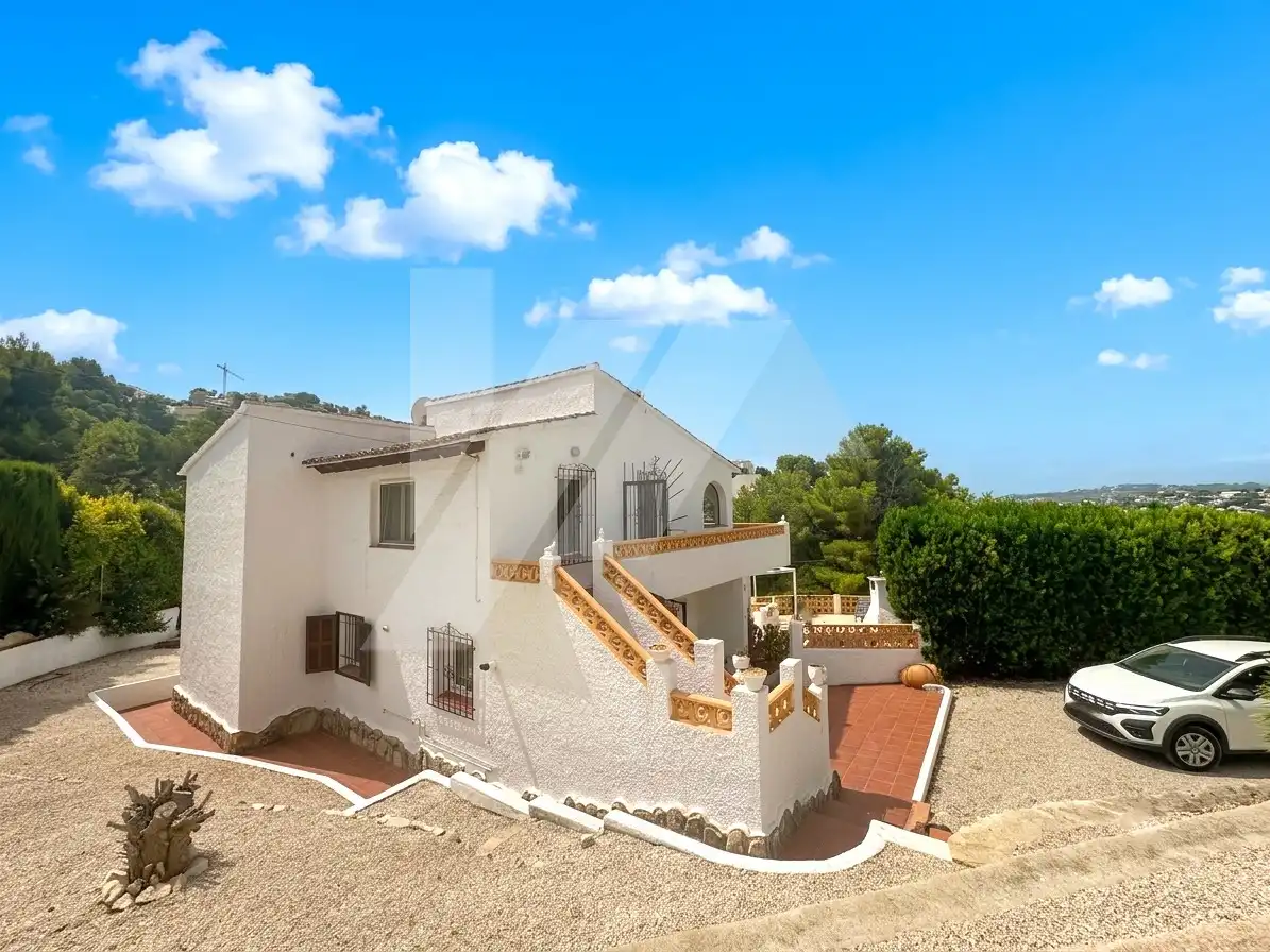 Vista exterior de Casa o chalet en venta en Moraira con Calefacción, Jardín privado y Terraza