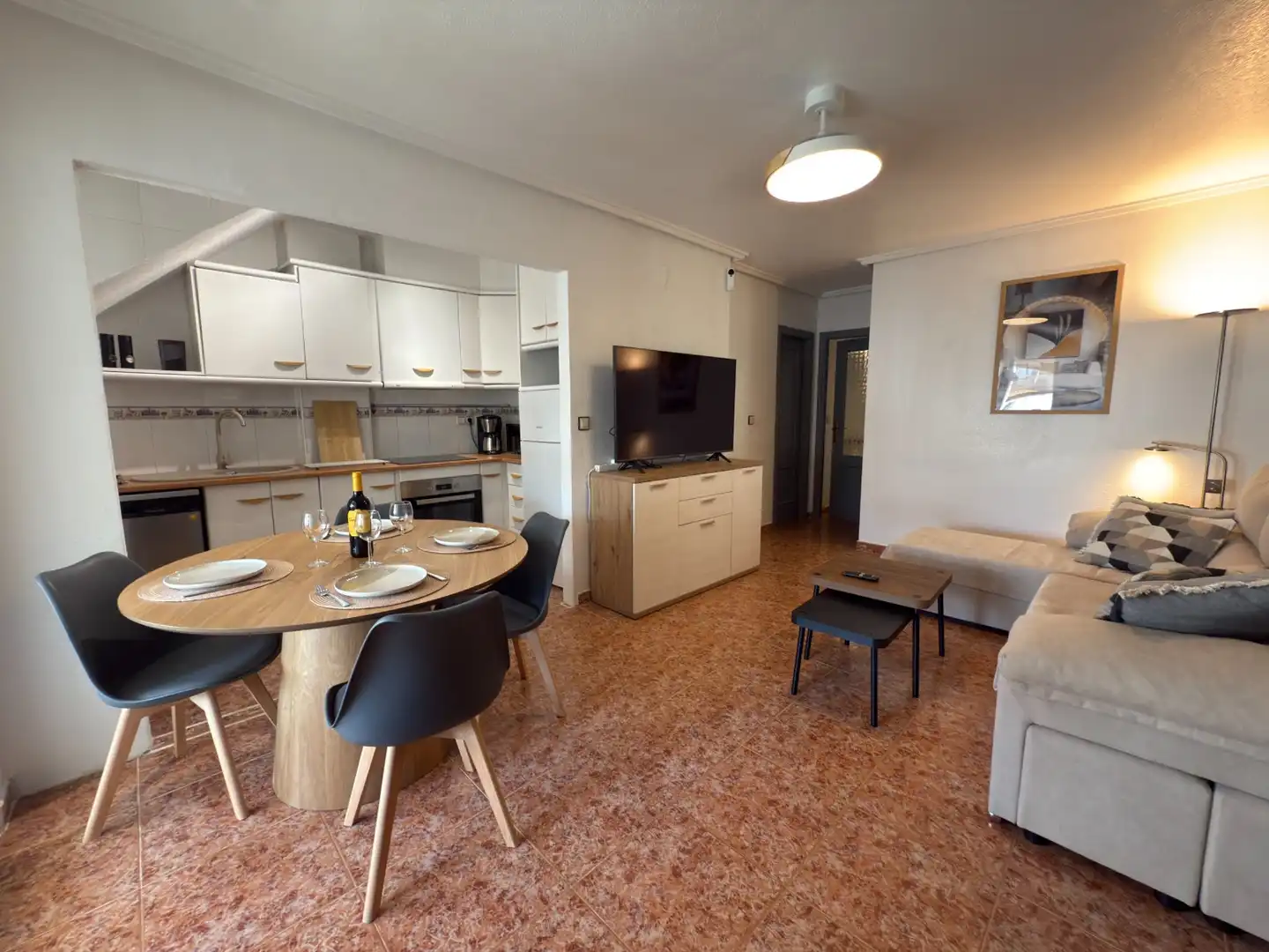 Sala de estar de Casa o chalet de alquiler en Santa Pola con Aire acondicionado, Calefacción y Terraza