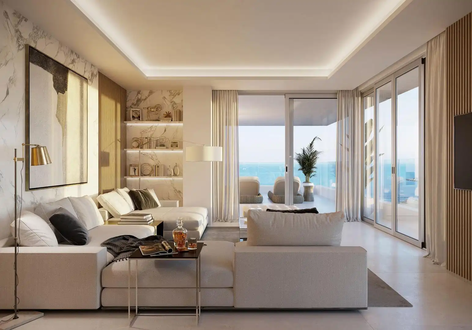 Sala de estar de Apartamento en venta en Málaga con Aire acondicionado, Jardín privado y Terraza