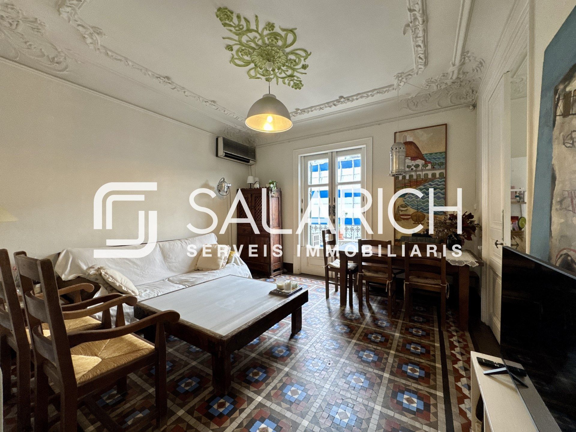 Sala de estar de Piso en venta en  Barcelona Capital con Aire acondicionado, Calefacción y Balcón