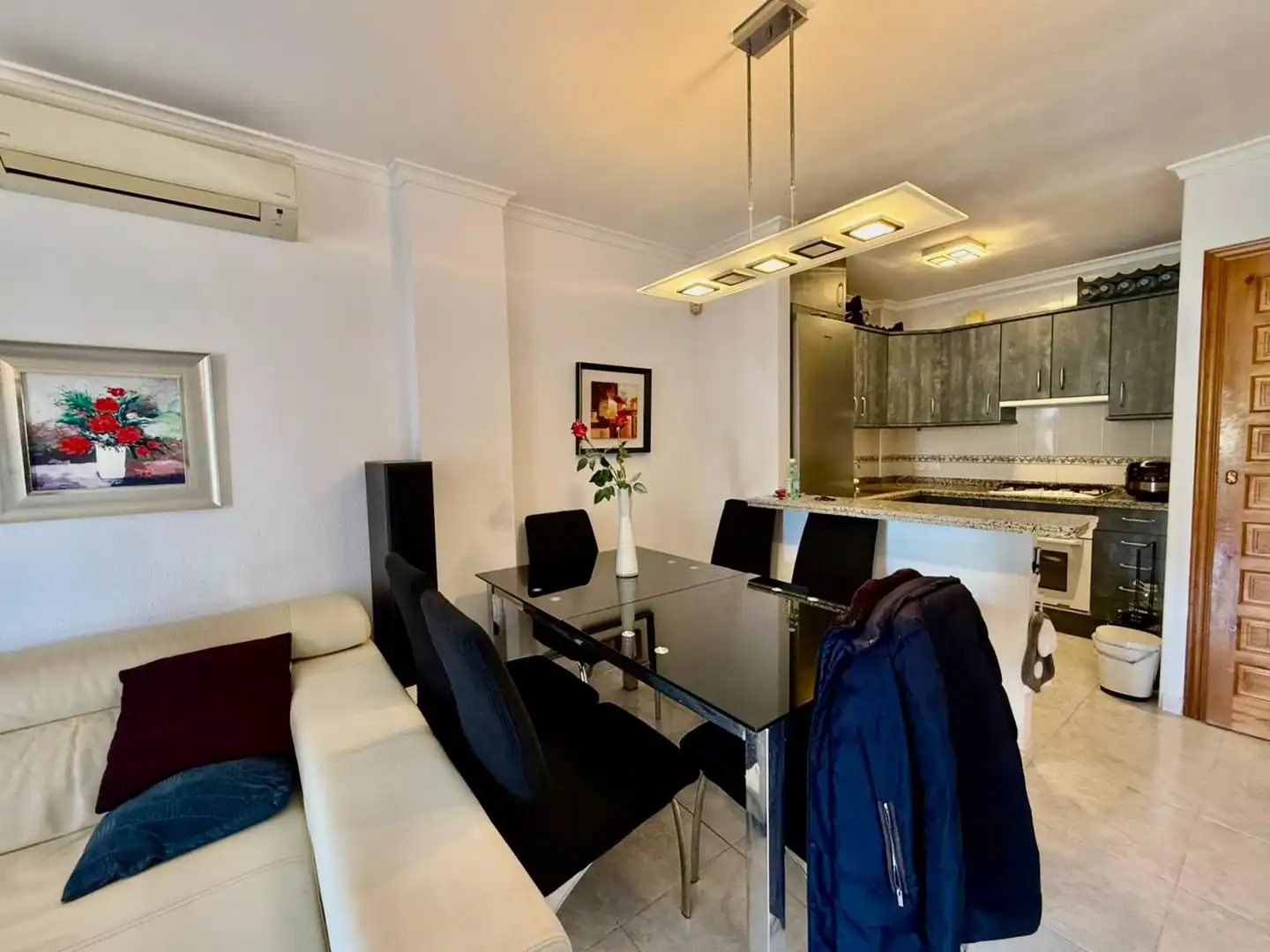 Comedor de Apartamento en venta en Benitachell / El Poble Nou de Benitatxell con Aire acondicionado, Terraza y Piscina comunitaria