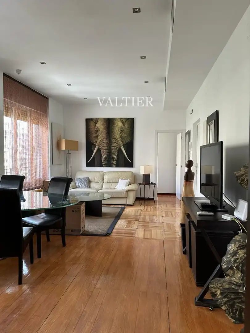 Living room of Flat for rent in  Madrid Capital  with Air Conditioner and Furnished