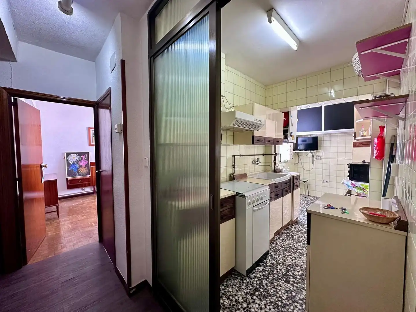 Cocina de Apartamento en venta en Madrid con Aire acondicionado, Calefacción y Parquet