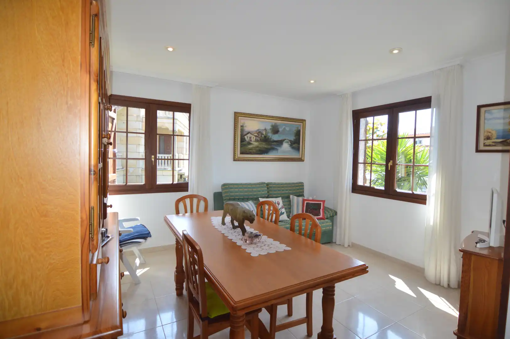 Dining room of Houses for sale in Sanxenxo  with Heating, Private garden and Terrace