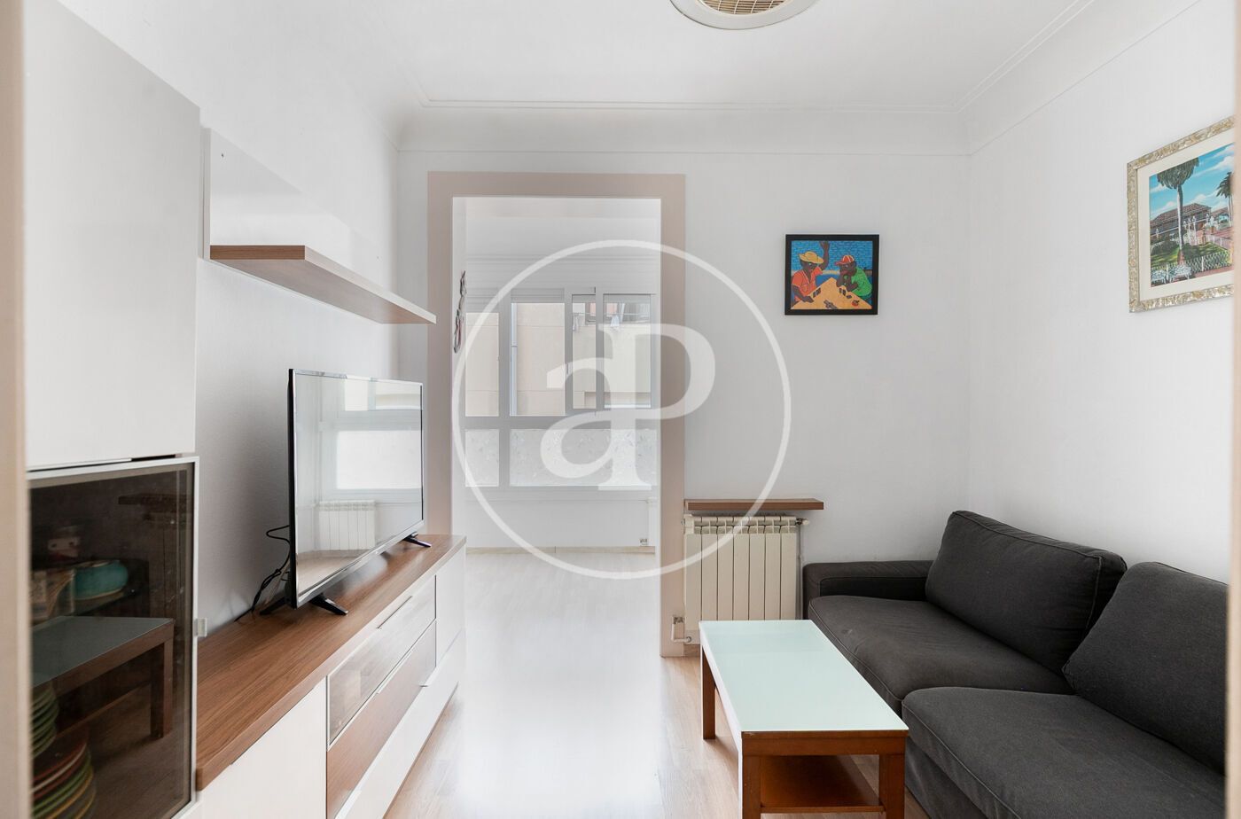 Living room of Flat for sale in  Barcelona Capital  with Air Conditioner, Heating and Balcony