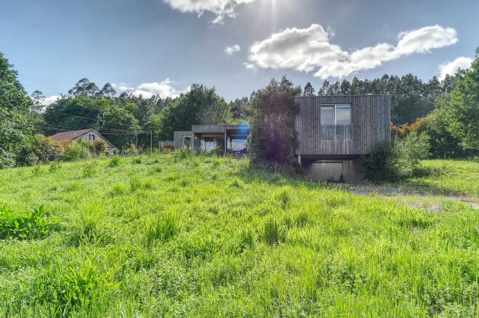 Vista exterior de Casa o xalet en venda en Brión amb Aire condicionat, Calefacció i Jardí privat