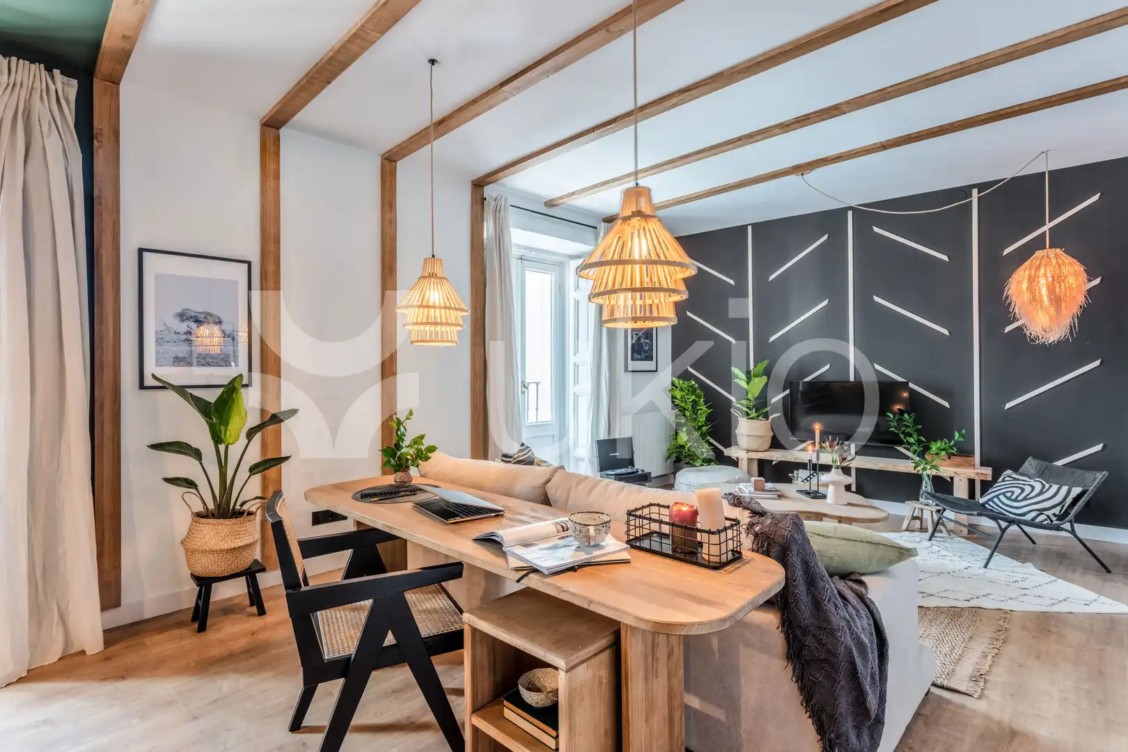 Sala d'estar de Apartament de lloguer en Madrid amb Aire condicionat, Calefacció i Moblat
