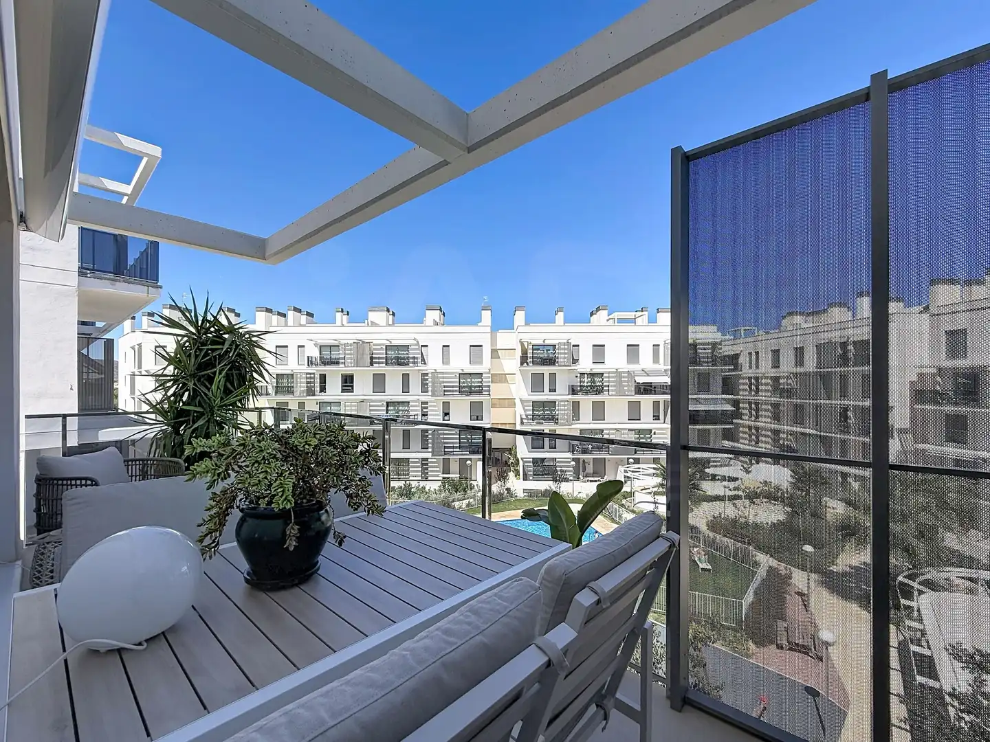 Terrace of Flat for sale in Dénia  with Air Conditioner, Heating and Swimming Pool
