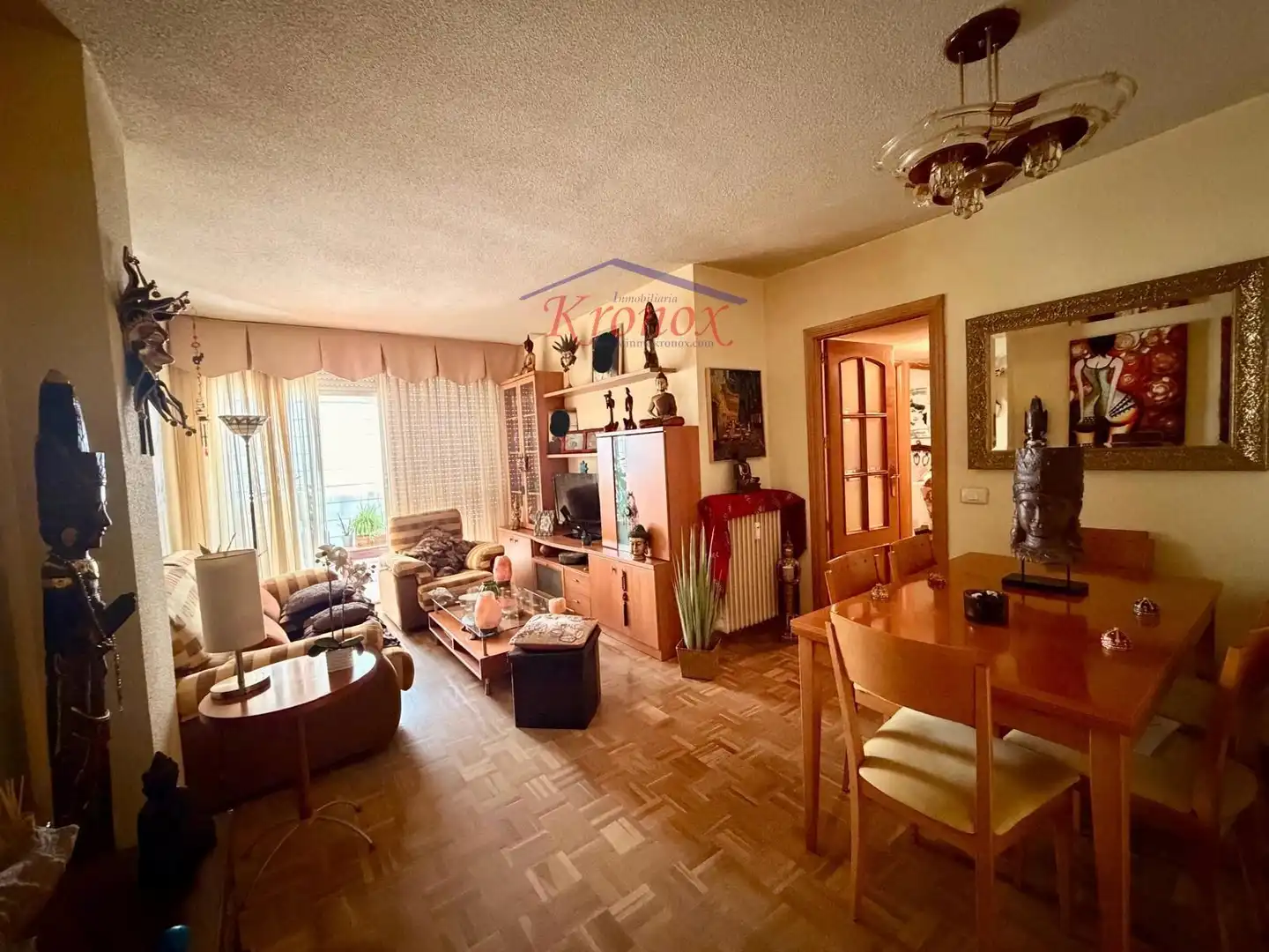Living room of Flat for sale in Madrid  with Heating, Terrace and Furnished