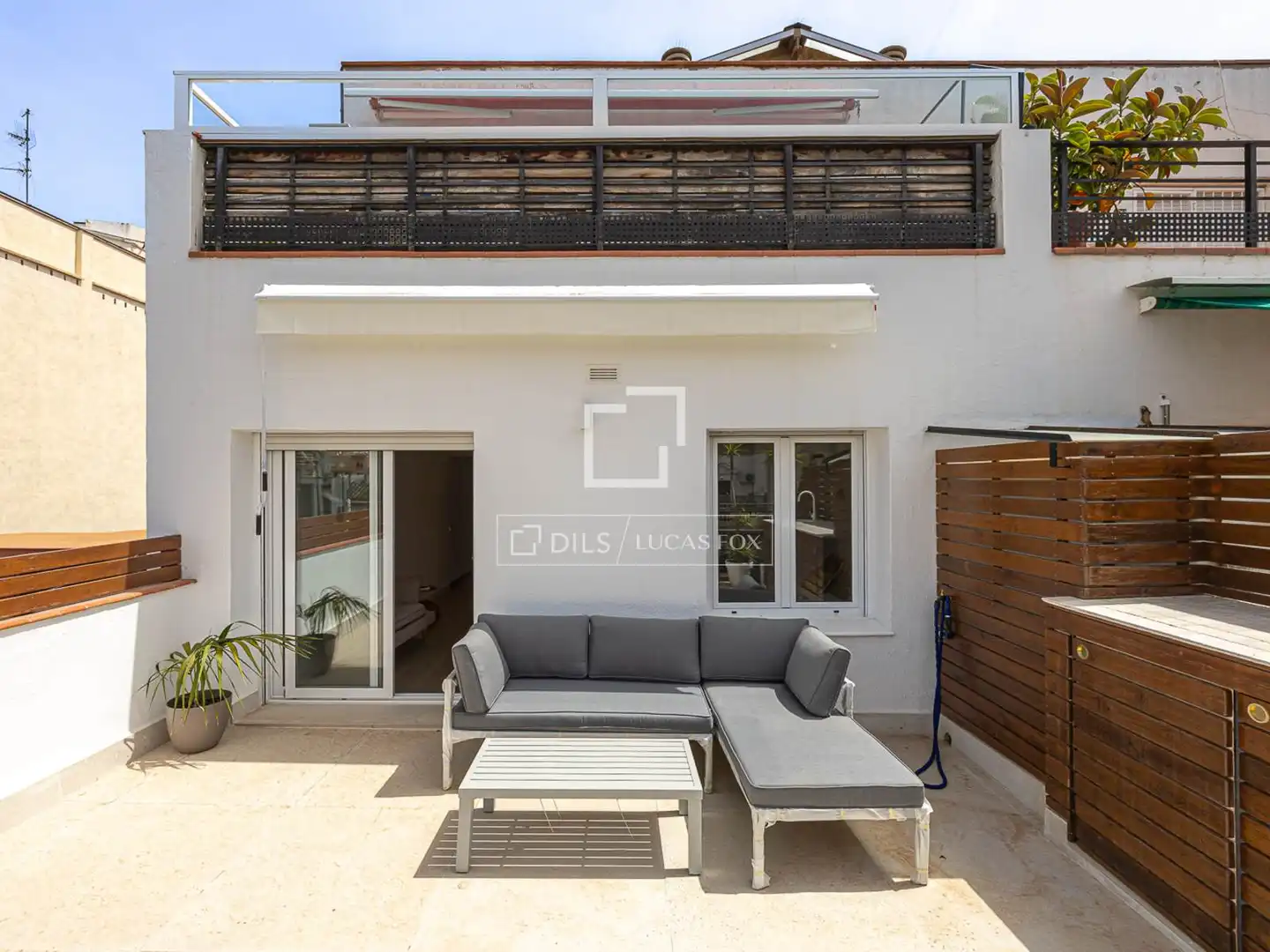 Terrasse von Wohnung zur Miete in Barcelona mit Klimaanlage, Parkett und Terrasse
