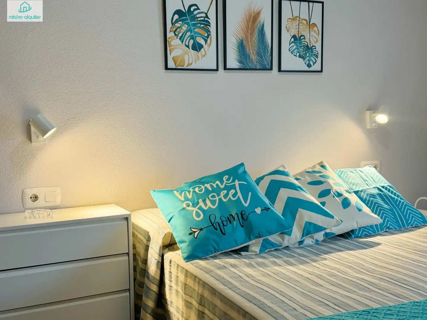 Bedroom of Apartments for rent in El Campello  with Air Conditioner, Private garden and Terrace
