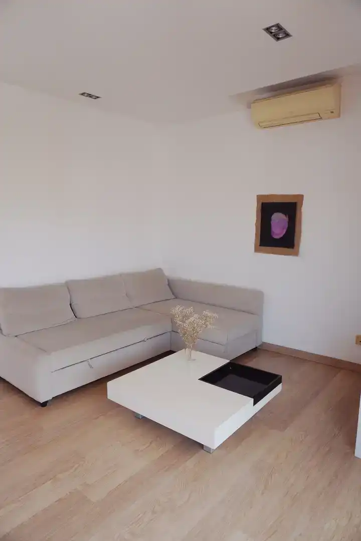 Sala d'estar de Àtic en venda en  Barcelona Capital amb Aire condicionat i Balcó