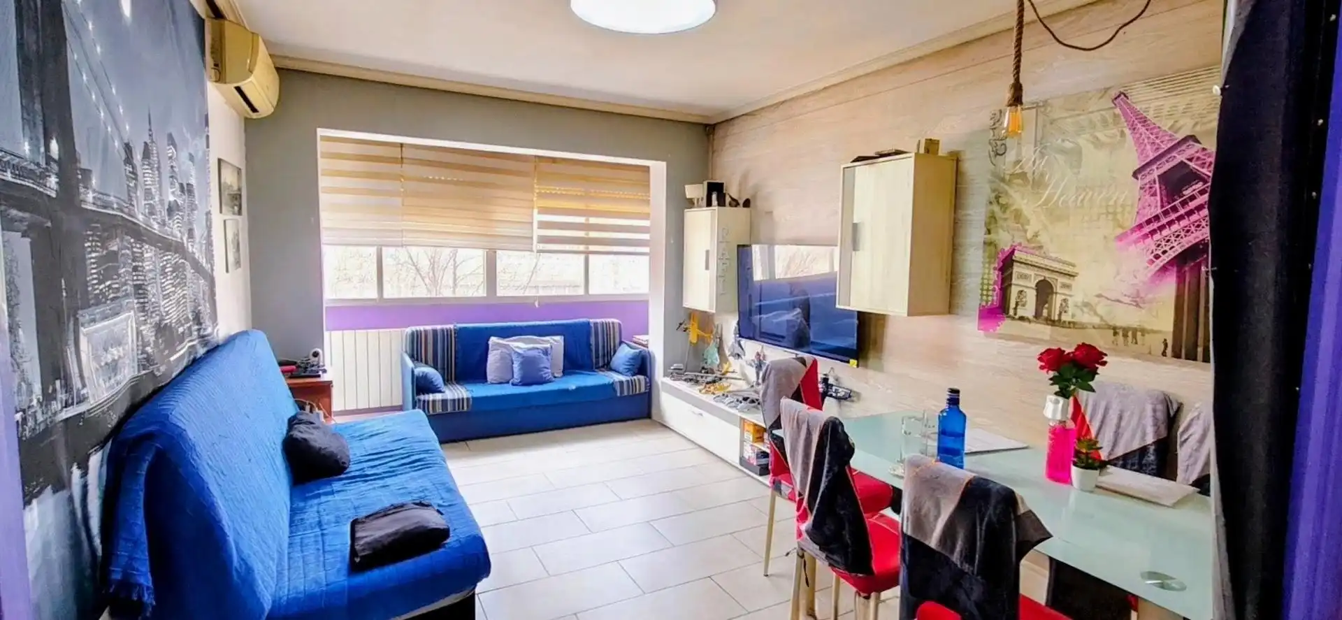 Wohnzimmer von Wohnung zum Verkauf in Coslada mit Klimaanlage, Heizung und Balkon