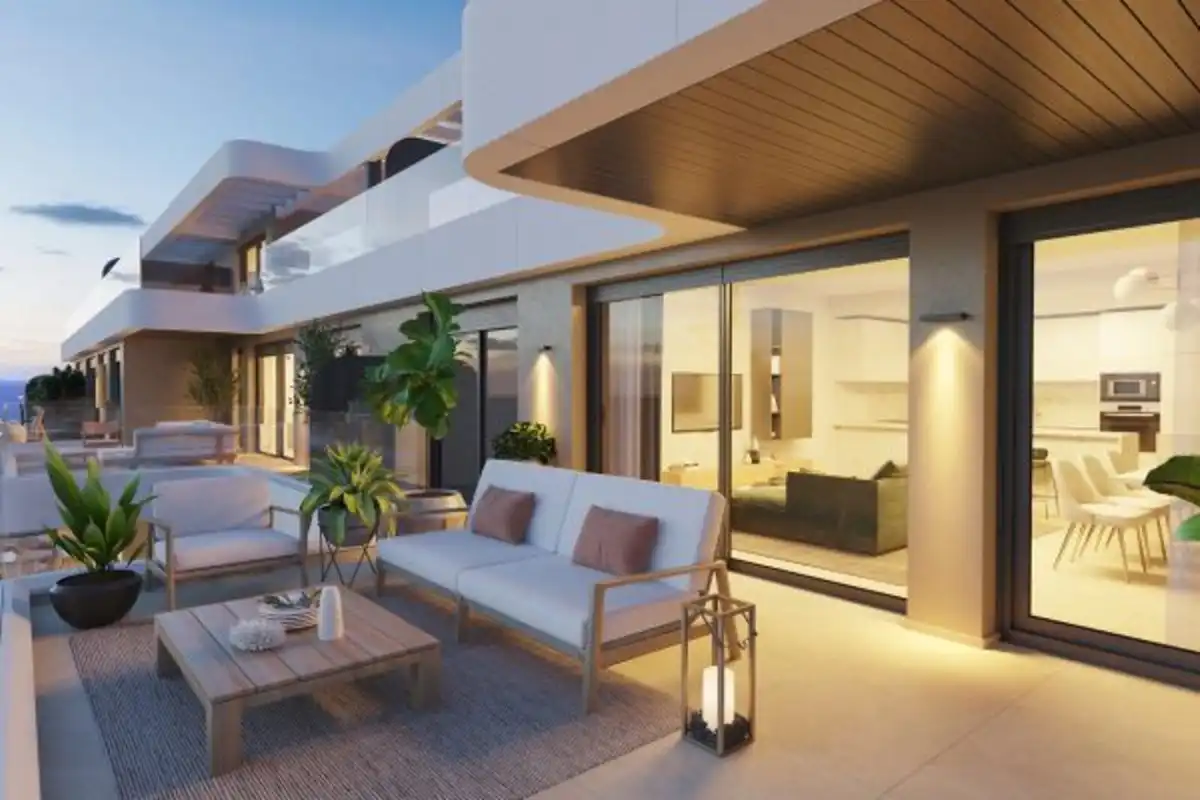 Terraza de Apartamento en venta en Mijas con Aire acondicionado, Terraza y Trastero