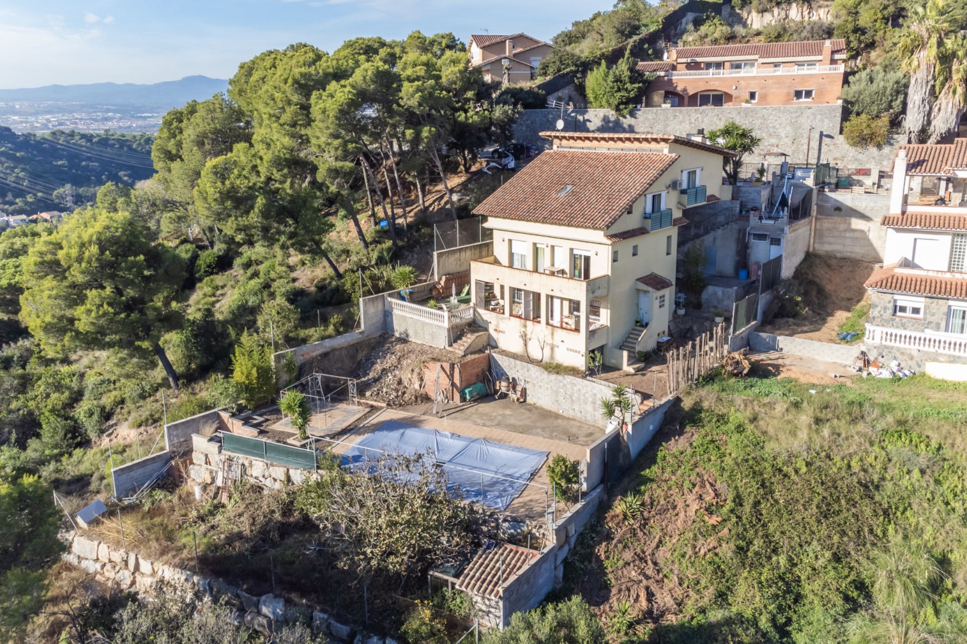 Exterior view of House or chalet for sale in Sant Fost de Campsentelles  with Air Conditioner, Heating and Private garden