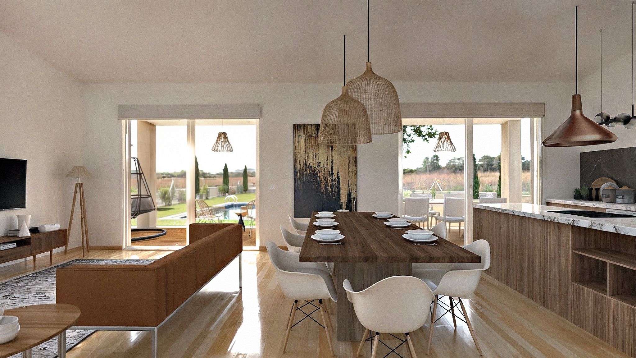 Menjador de Casa o xalet en venda en Corçà amb Aire condicionat, Jardí privat i Parquet