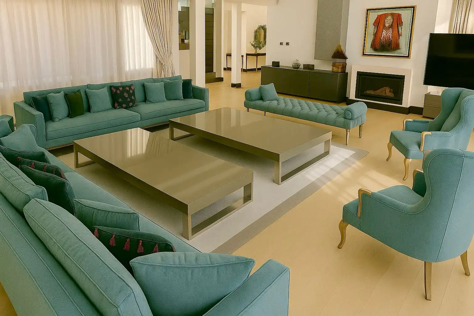 Sala d'estar de Casa o xalet en venda en Marbella amb Aire condicionat, Jardí privat i Parquet